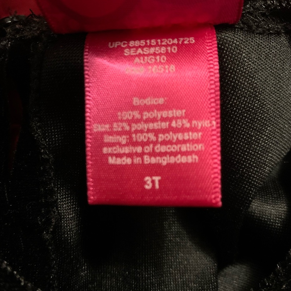 Red and black little girls dress - Picture 3 of 4